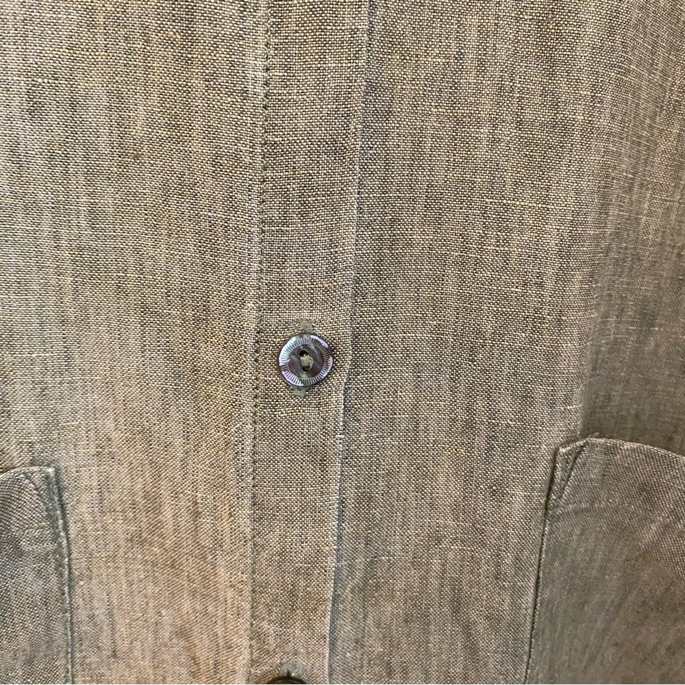 Eileen Fisher Washed Organic Linen Delave Long Shirt XXS Cottagecore Lagenlook - Picture 10 of 13